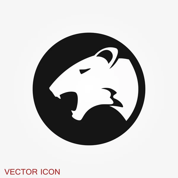 Ikona Tygrysa Symbol Izolowany Tle — Wektor stockowy