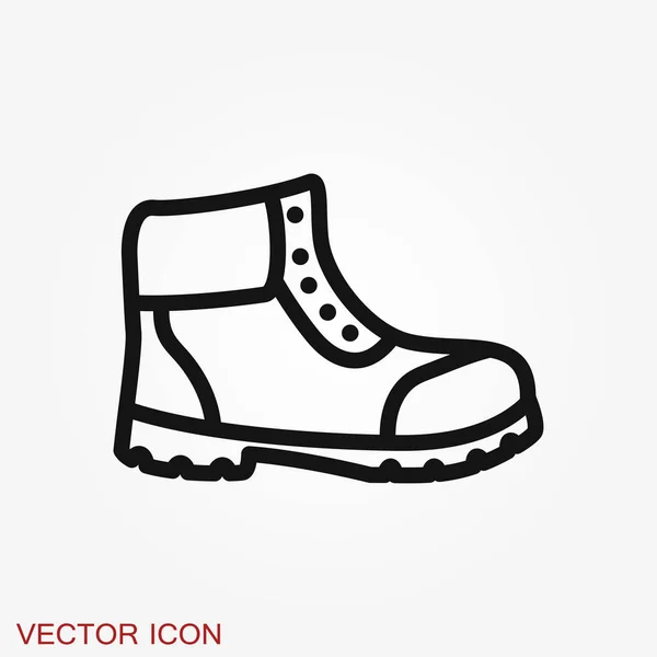 Icono Timberland Ilustración Vectorial Minimalista Zapatos Modernos Unisex Aislados Sobre — Vector de stock