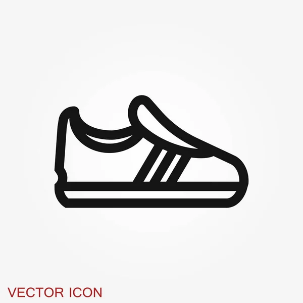 Icono Entrenadores Zapato Correr Símbolo Aislado Fondo — Vector de stock