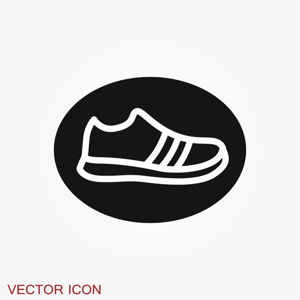 Икона Тренеров Запуск Символа Обуви Заднем Плане — стоковый вектор