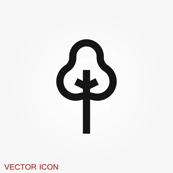 Icône Arbre Symbole Arbre Isolé Arrière Plan — Image vectorielle