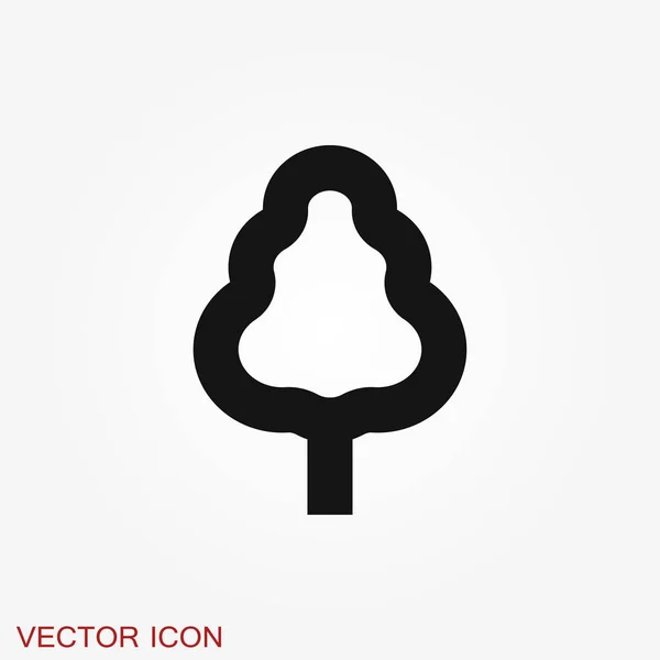 Піктограма Дерева Символ Дерев Ізольовано Тлі — стоковий вектор