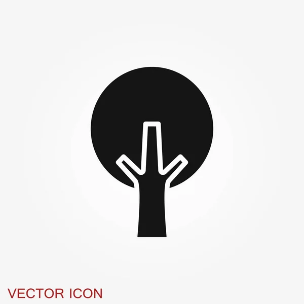 Boom Pictogram Bomen Symbool Geïsoleerd Achtergrond — Stockvector