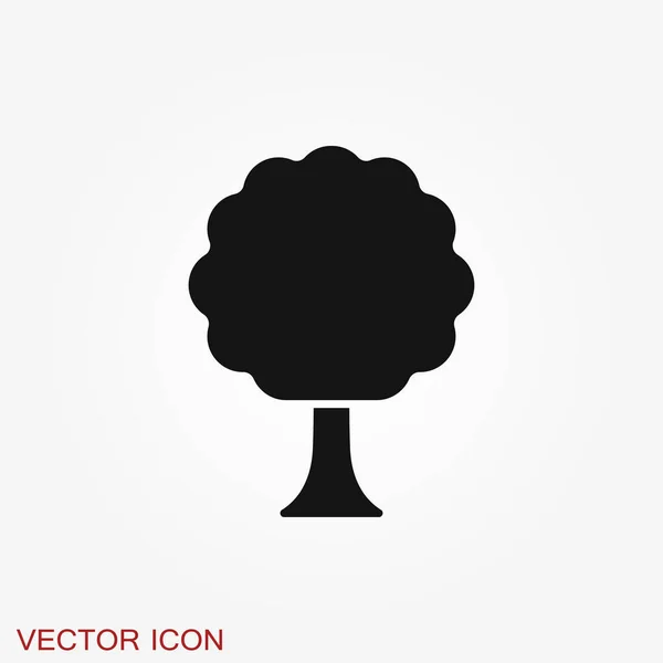 Icono Del Árbol Árbol Símbolo Aislado Fondo — Vector de stock