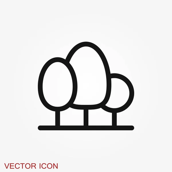 Trees Icon Tree Symbol Isolated Background — Stock Vector