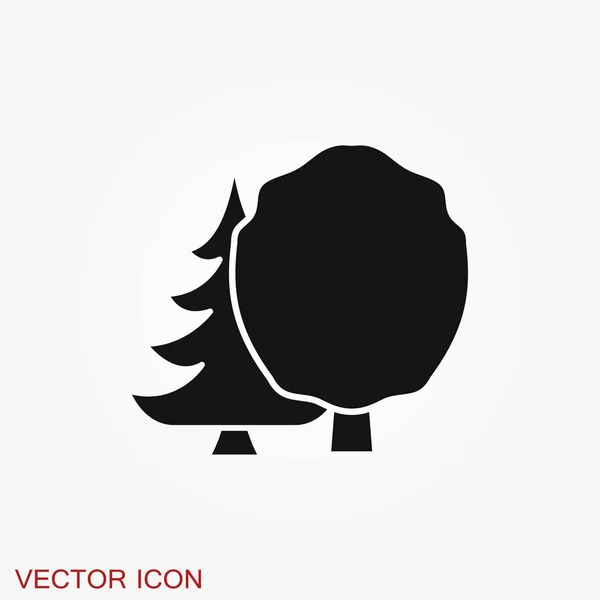 Rees Icon Tree Symbol Isolated Background — стоковый вектор