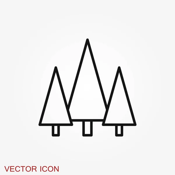 Árboles Icono Árbol Símbolo Aislado Fondo — Vector de stock