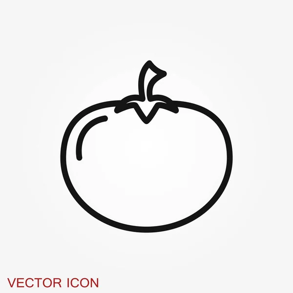 Icono Verduras Símbolo Aislado Fondo — Vector de stock