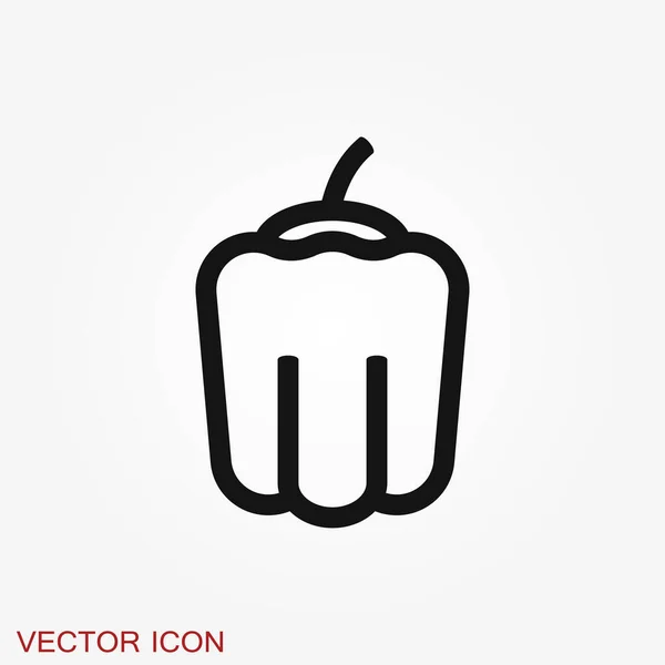 Icono Verduras Símbolo Aislado Fondo — Vector de stock