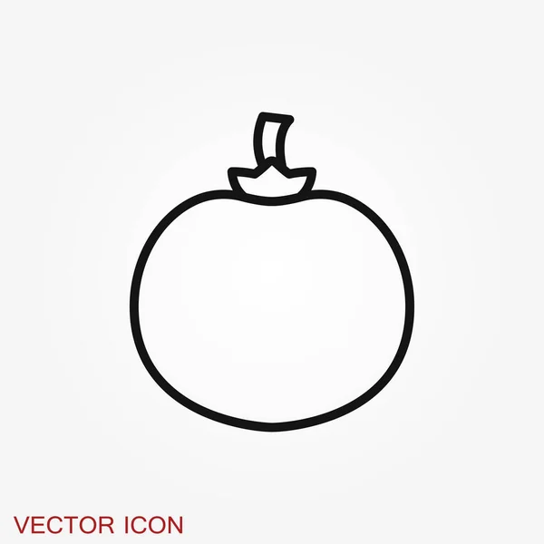 Icono Verduras Símbolo Aislado Fondo — Vector de stock