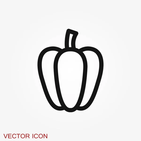 Icono Verduras Símbolo Aislado Fondo — Vector de stock