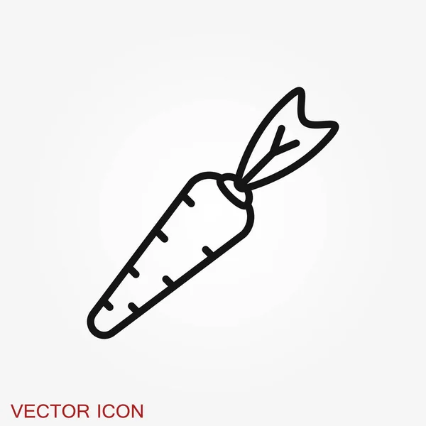 Icono Verduras Símbolo Aislado Fondo — Vector de stock