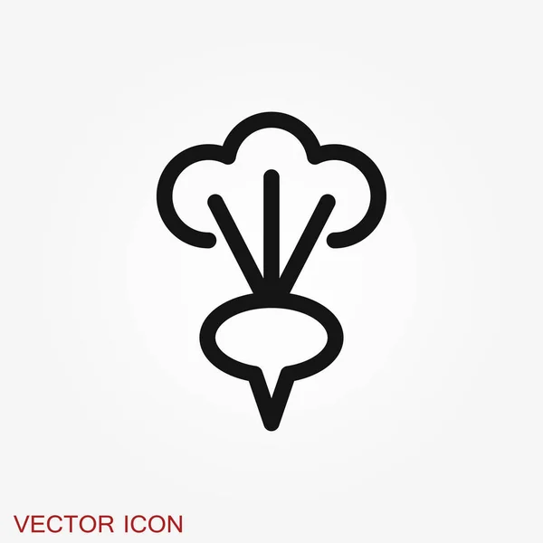 Légumes Icône Symbole Isolé Sur Fond — Image vectorielle