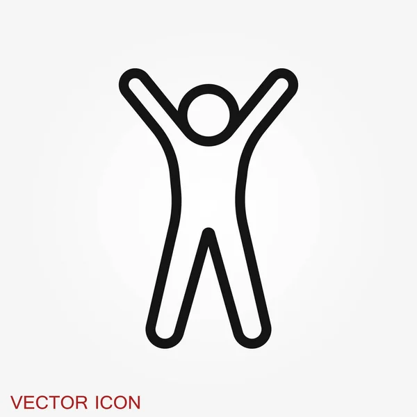 Icono Victoria Símbolo Ganador Aislado Sobre Fondo — Vector de stock