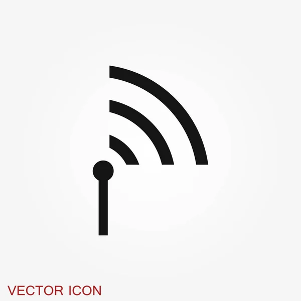 Ícone Wifi Símbolo Ligações Computador Rede Isolado Segundo Plano — Vetor de Stock