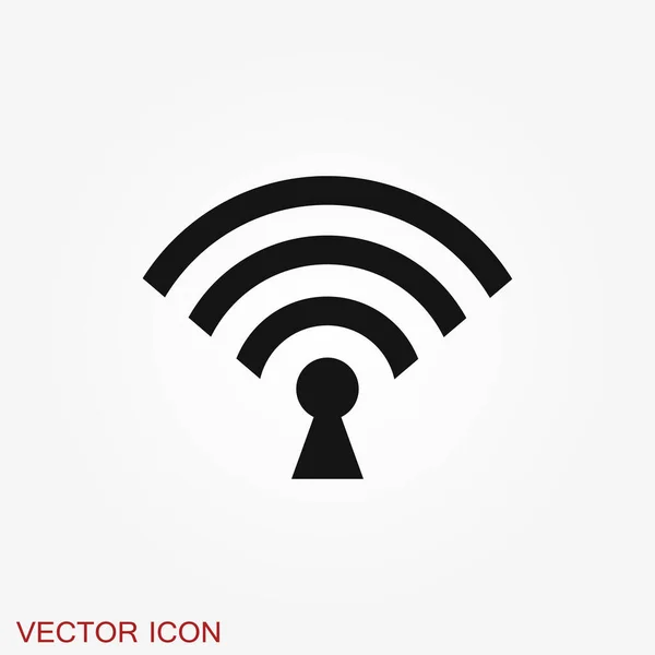 Ícone Wifi Símbolo Ligações Computador Rede Isolado Segundo Plano — Vetor de Stock