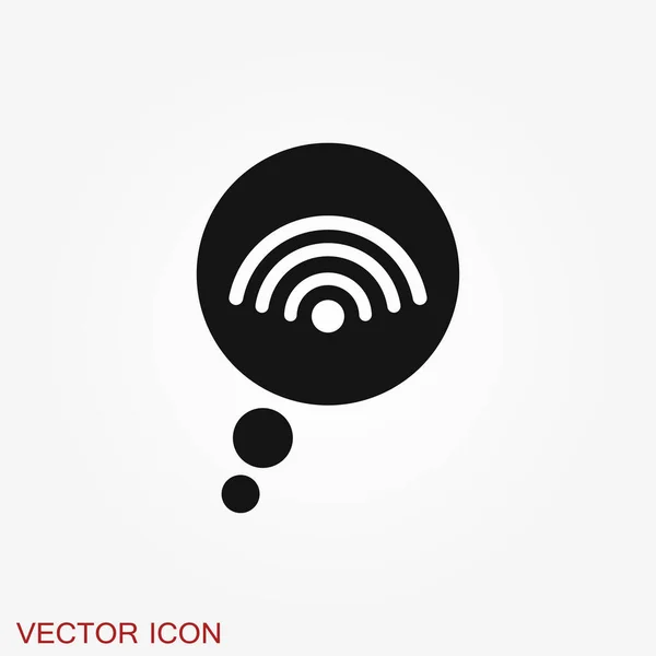 Icono Wifi Símbolo Conexiones Computadora Red Aislado Segundo Plano — Vector de stock