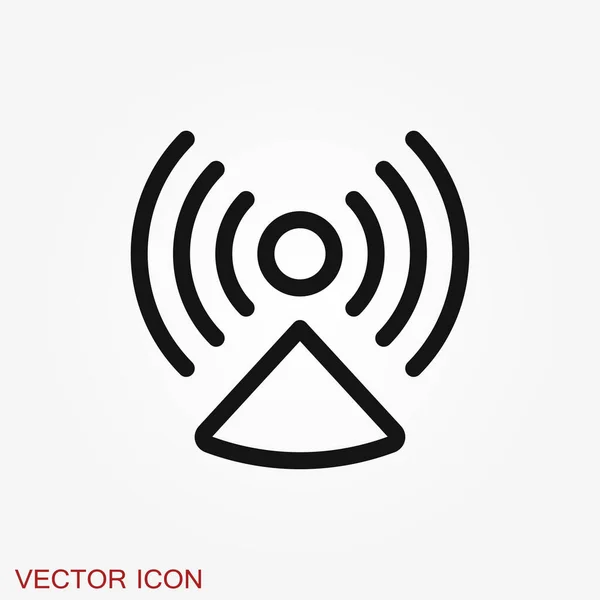 Wifi Symbol Symbol Für Computer Und Netzwerkverbindungen Isoliert Hintergrund — Stockvektor