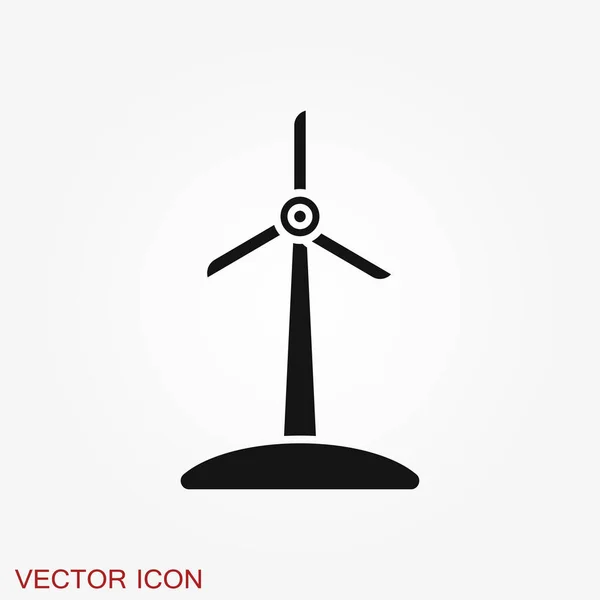 Pictograma Moara Vant Simbol Turbina Eoliana Izolat Fundal — Vector de stoc