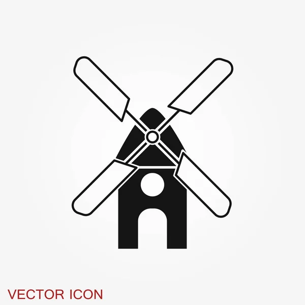 Windrad Symbol Windrad Symbol Isoliert Auf Dem Hintergrund — Stockvektor