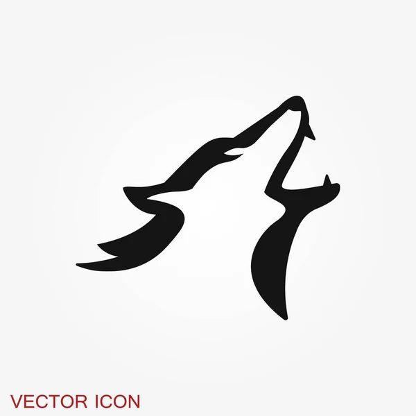 Icono Lobo Símbolo Animal Aislado Sobre Fondo — Archivo Imágenes Vectoriales