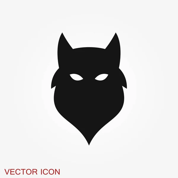 Ikon Serigala Simbol Hewan Diisolasi Latar Belakang - Stok Vektor