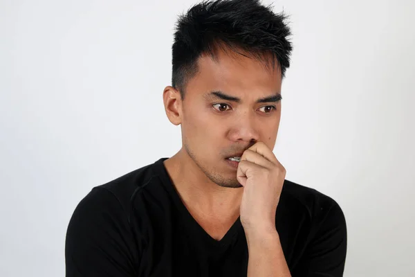 Portrait of a worried young man — Stock Photo, Image