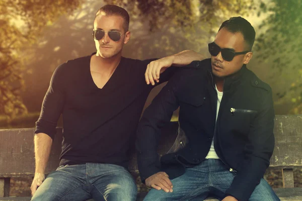 Stylish men with sunglasses — Stock Photo, Image