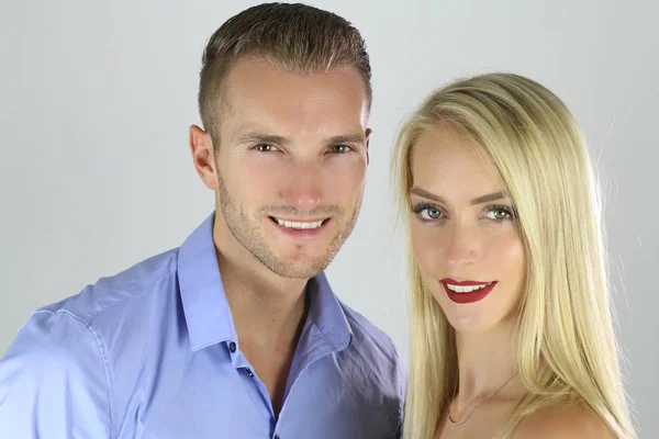 Portrait of a beautiful blond couple — Stock Photo, Image