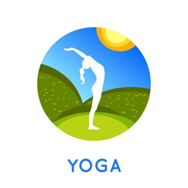 genç kadın yoga pose. 