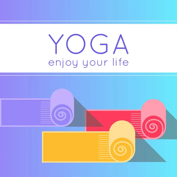 Vector Yoga Poster Template Placard International Yoga Day Yoga Studio — 图库矢量图片