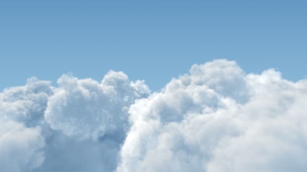 Cumulus Nuvens Vôo através — Vídeo de Stock