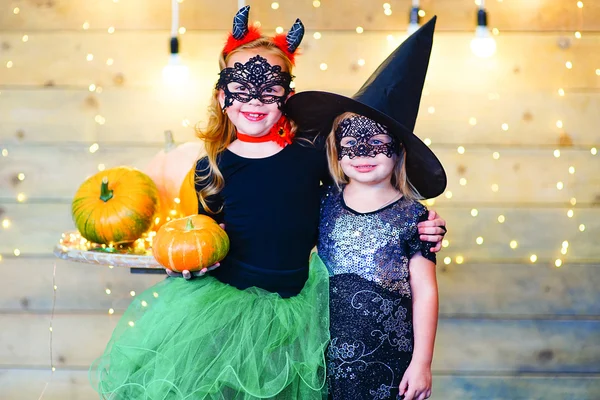 Happy children during Halloween party — Stock Photo, Image