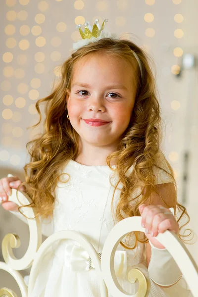 Little princess on the bed — Stock Photo, Image