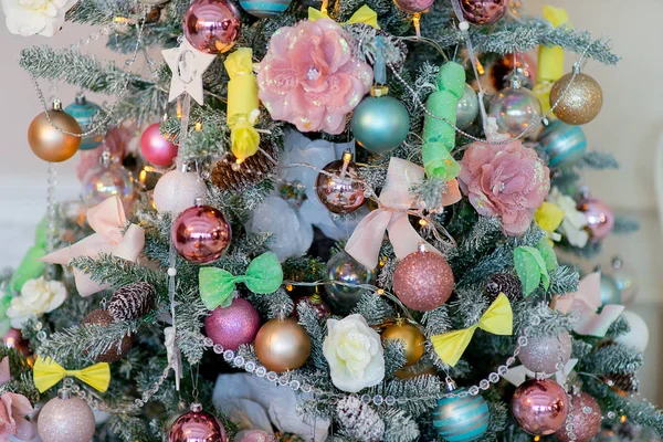 Interior de Natal em cores pastel — Fotografia de Stock