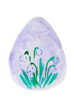 Paskalya yumurtası suluboya izole