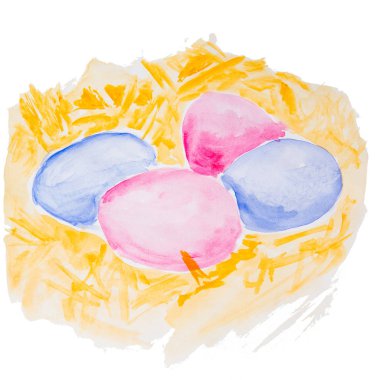 suluboya yuva ile Paskalya yumurtaları