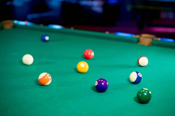 Billiard balls on the table Stock Image