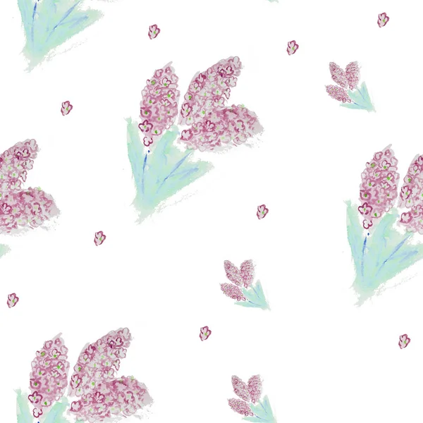 Fleurs aquarelle de motif lilas — Photo