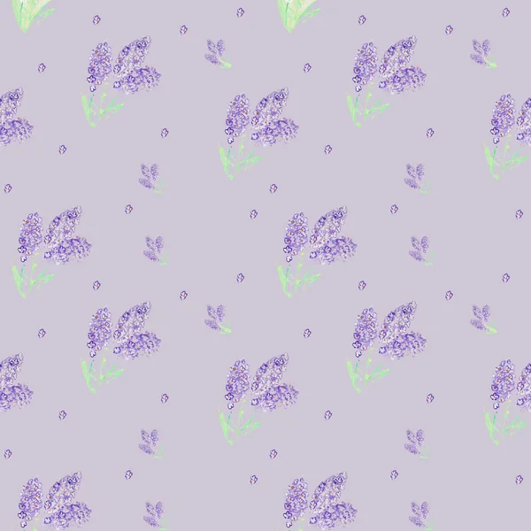 Watercolor flowers of lilac pattern — Stock Photo, Image