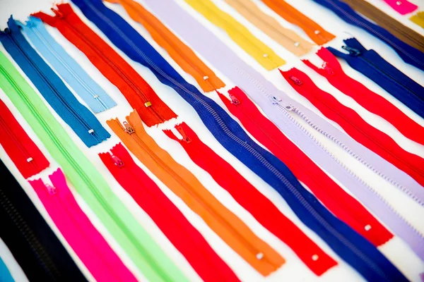 Conjunto de cremalleras multicolores — Foto de Stock