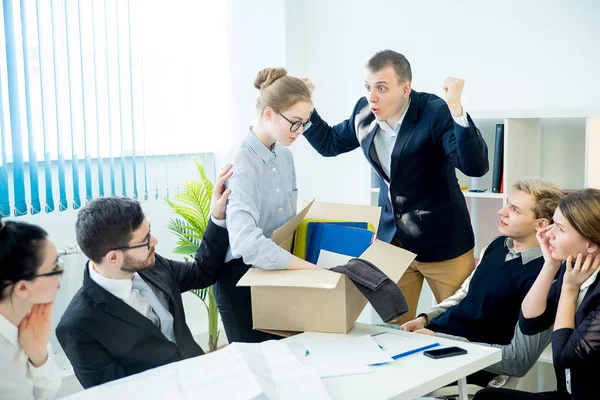 Chefe irritado gritando — Fotografia de Stock