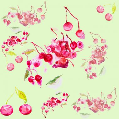 Suluboya kiraz çizim