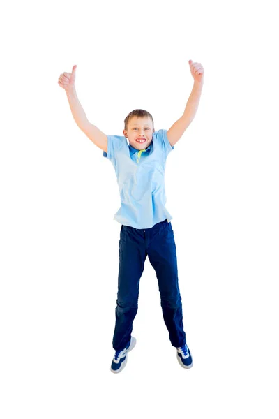 Happy boy jumping — Stock Photo, Image