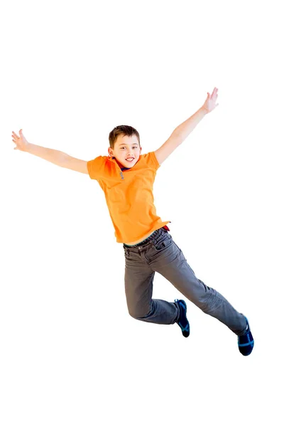 Feliz chico saltando — Foto de Stock