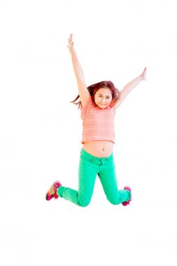 Mutlu kız atlaması