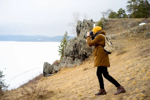Fotografen auf einem Hügel — Stockfoto