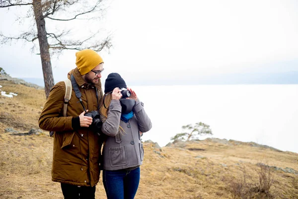 Fotografen auf einem Hügel — Stockfoto