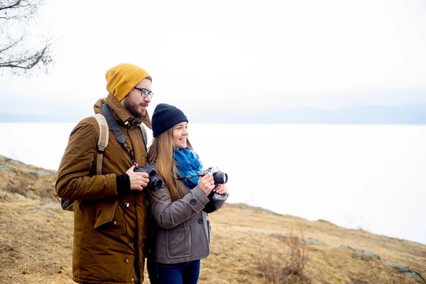 Fotografen auf einem Hügel — Stockfoto