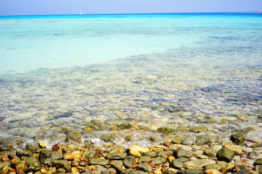 çakıl plajı ve deniz